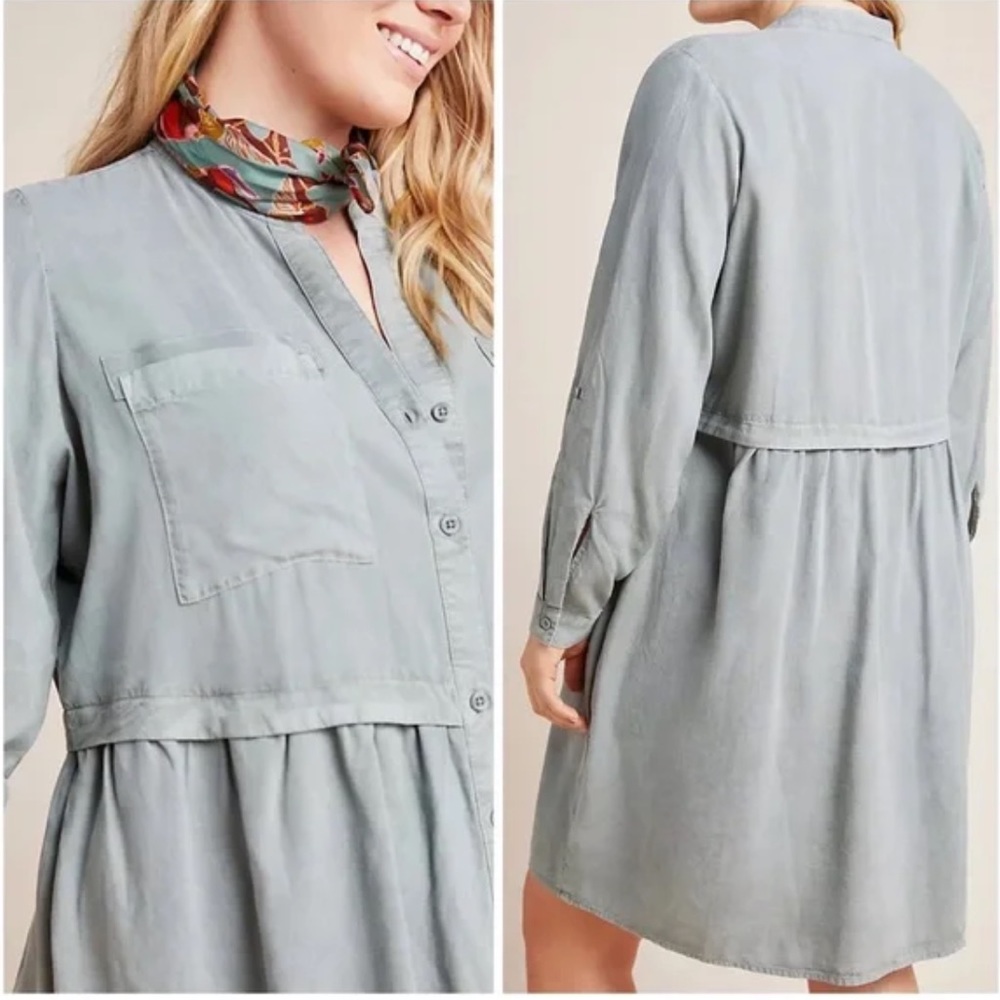 Anthropologie Cloth & Stone for AnthropologieLila Chambray Shirtdress Dress - Picture 3 of 11